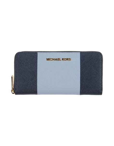 michael kors slim wallet in electric blue|Michael Kors small trifold wallet.